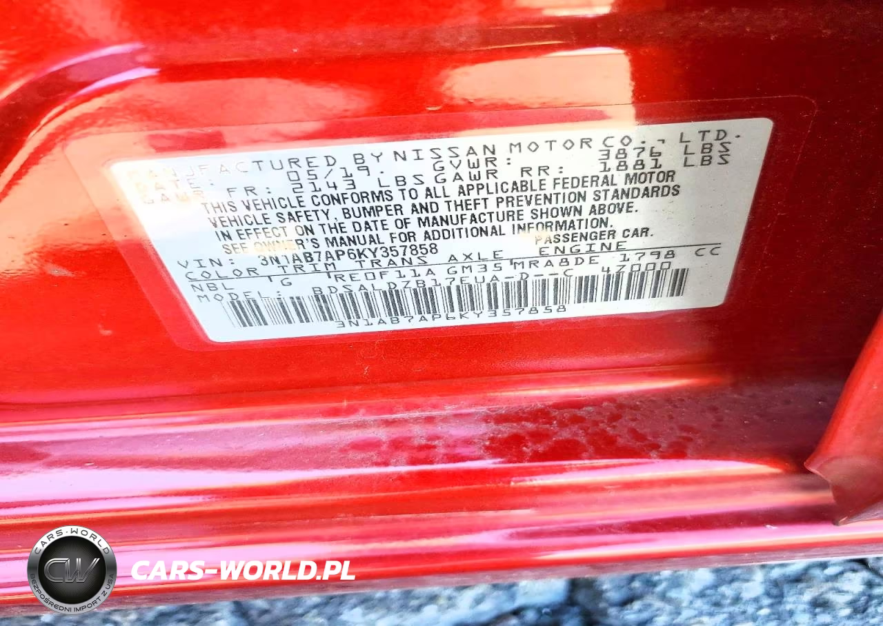 2019 Nissan Sentra Sv VIN:3N1AB7AP6KY357858 - 12