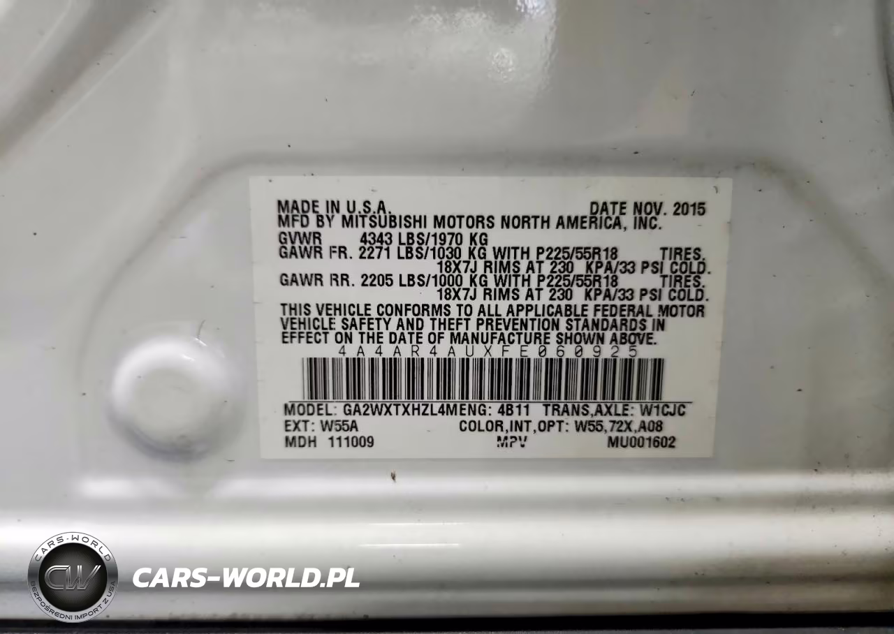 2015 Mitsubishi Outlander Sport Se VIN:4A4AR4AUXFE060925 - 13