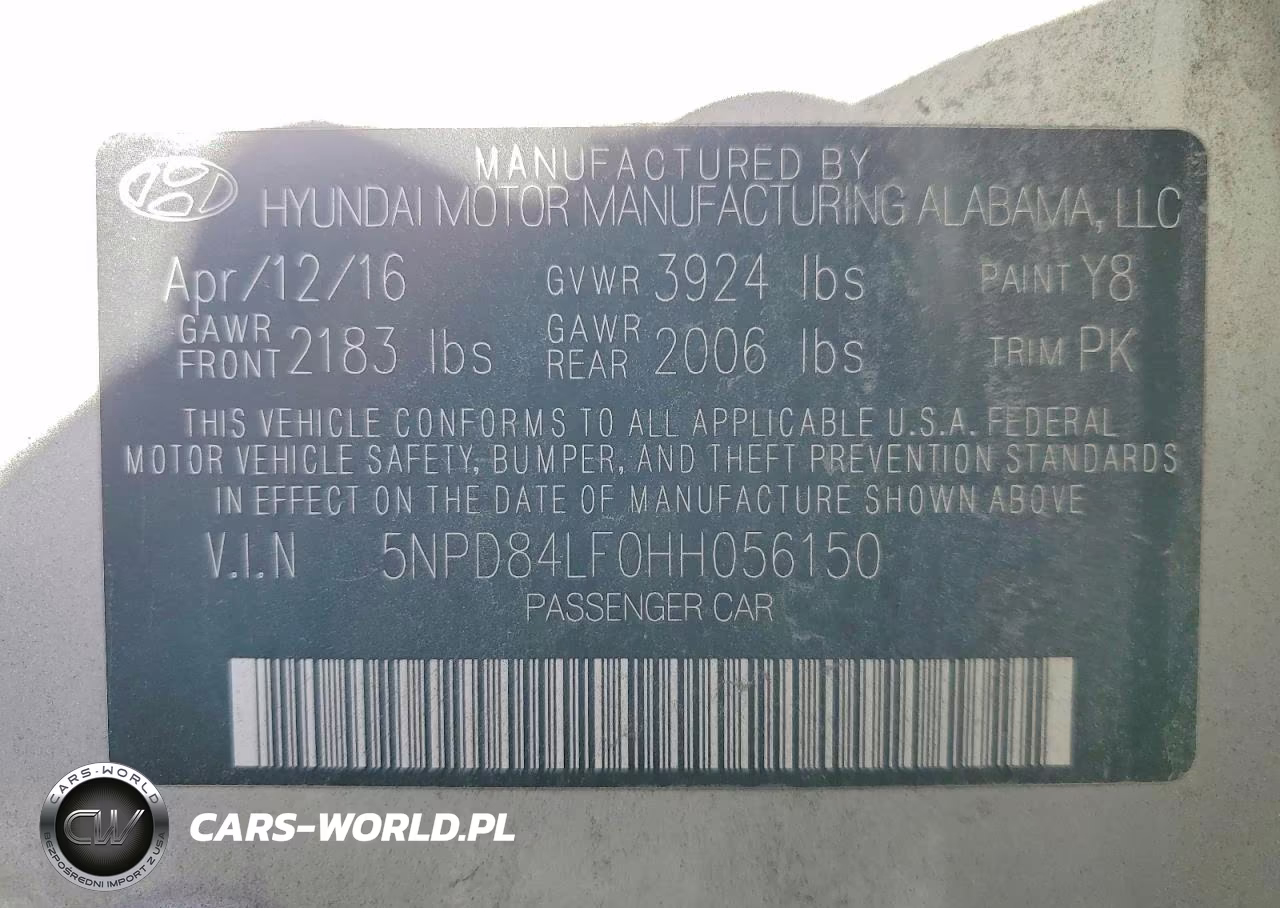 2017 Hyundai Elantra Limited VIN:5NPD84LF0HH056150 - 12