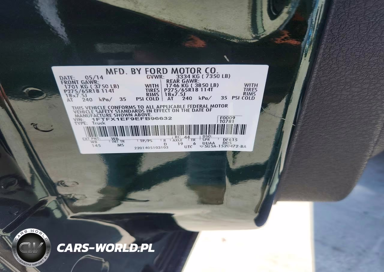 2014 Ford F150 Super Cab VIN:1FTFX1EF9EFB96632 - 12