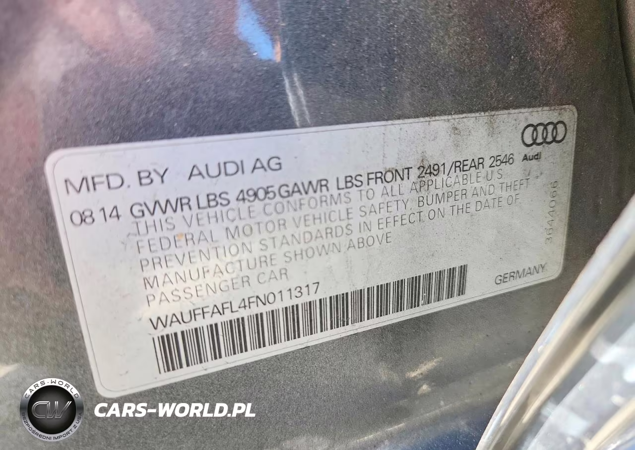 2015 Audi A4 Premium Plus VIN:WAUFFAFL4FN011317 - 13