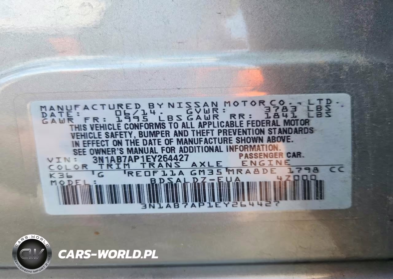 2014 Nissan Sentra S VIN:3N1AB7AP1EY264427 - 12