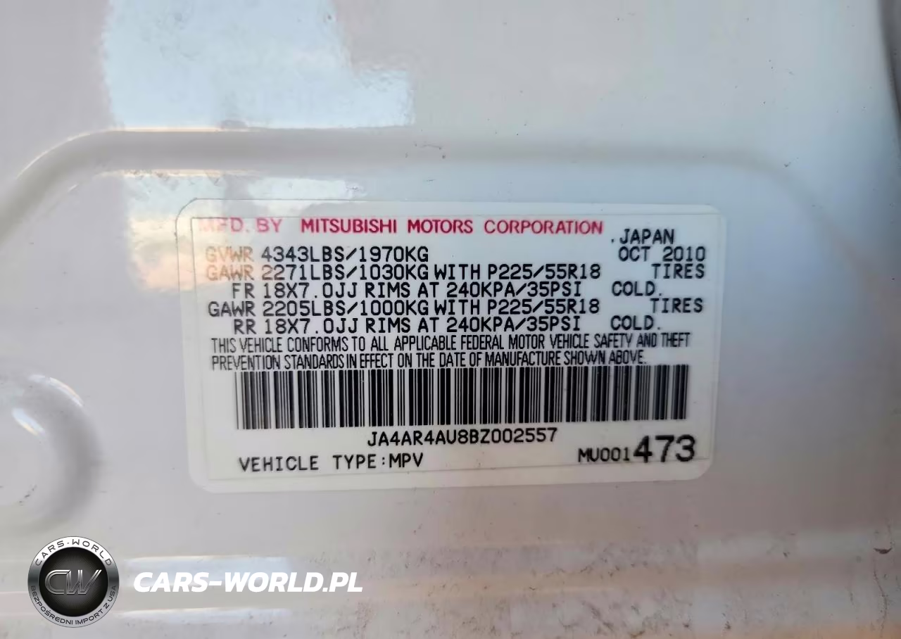 2011 Mitsubishi Outlander Sport Se VIN:JA4AR4AU8BZ002557 - 13