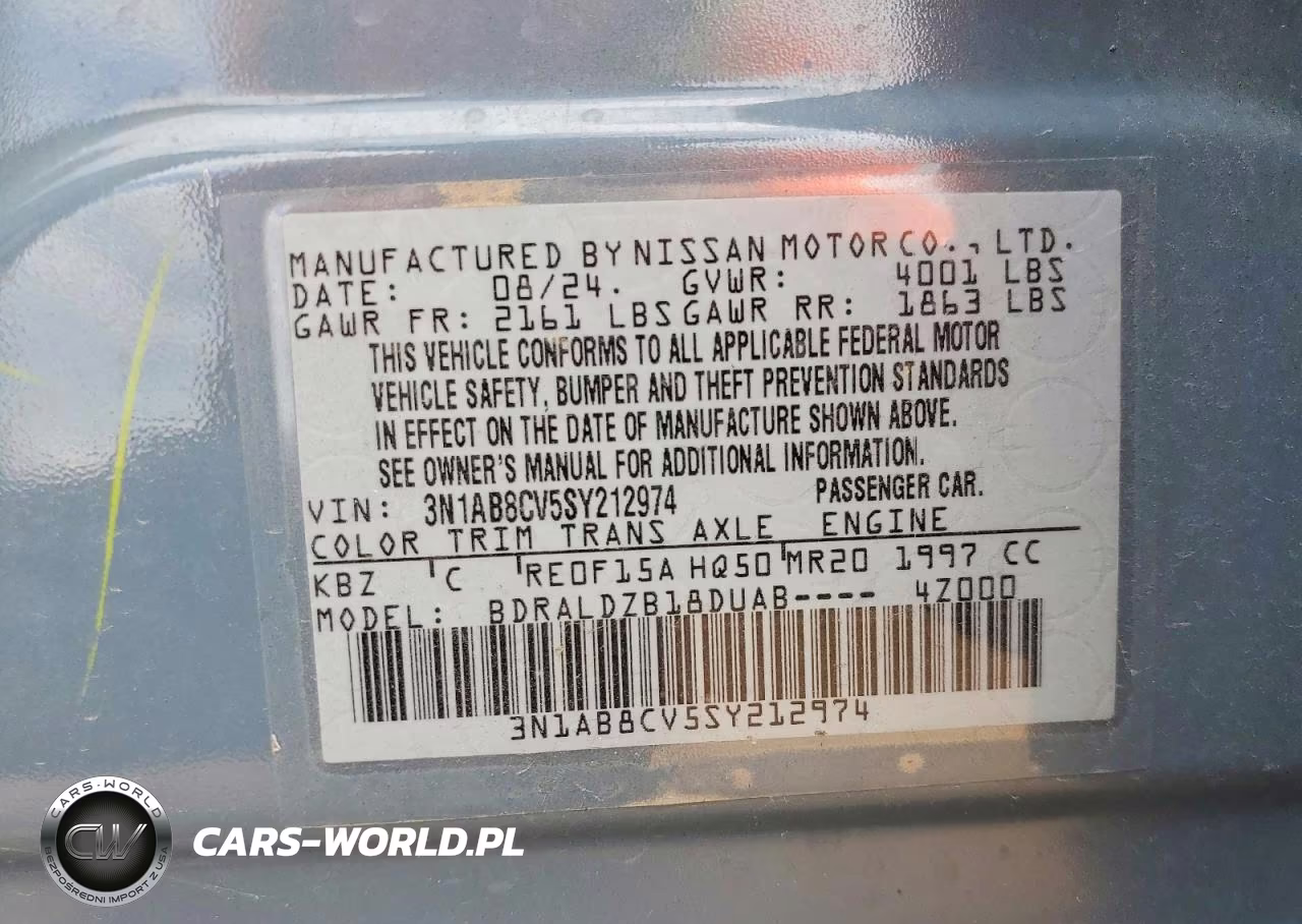 2025 Nissan Sentra Sv VIN:3N1AB8CV5SY212974 - 13