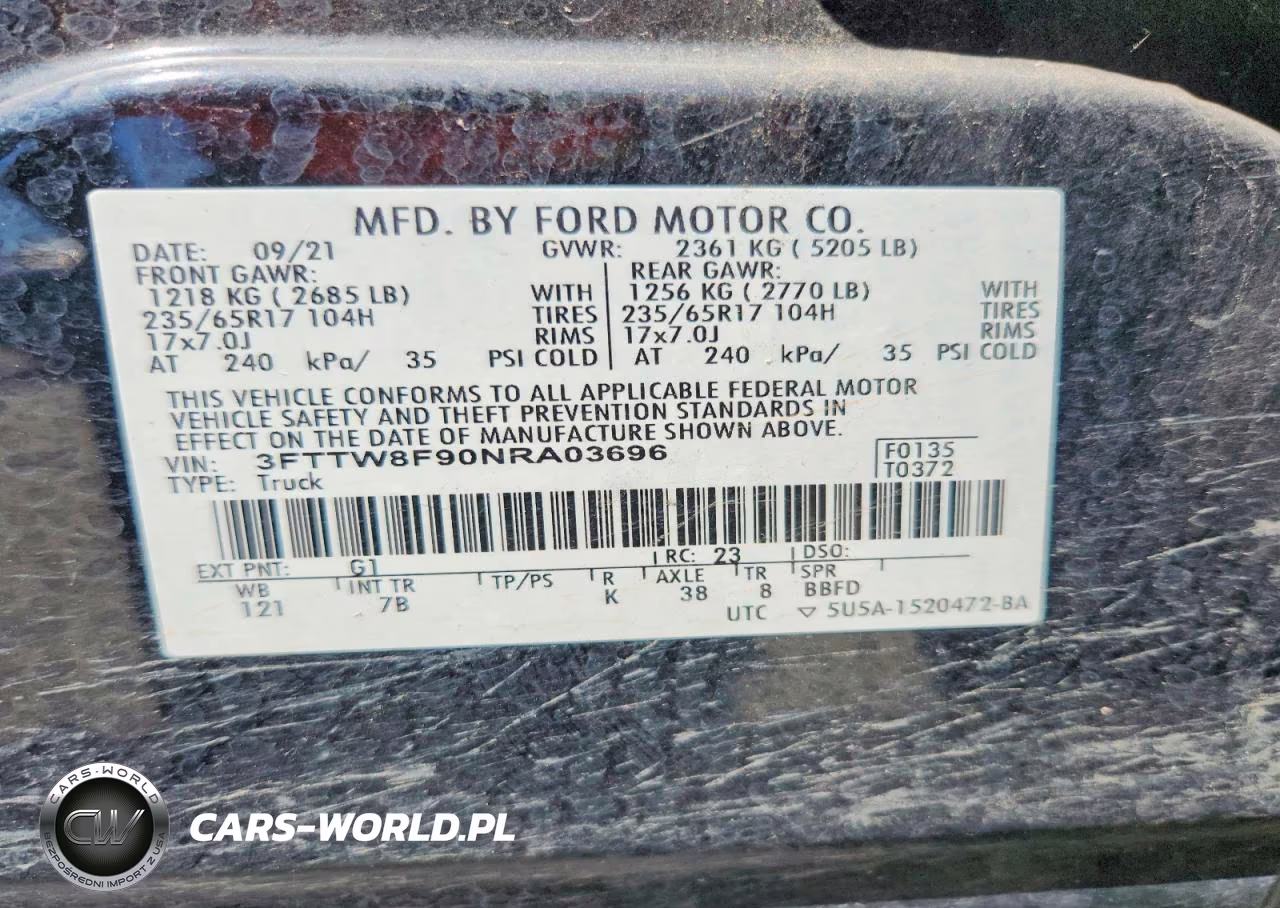 2022 Ford Maverick Xl VIN:3FTTW8F90NRA03696 - 12
