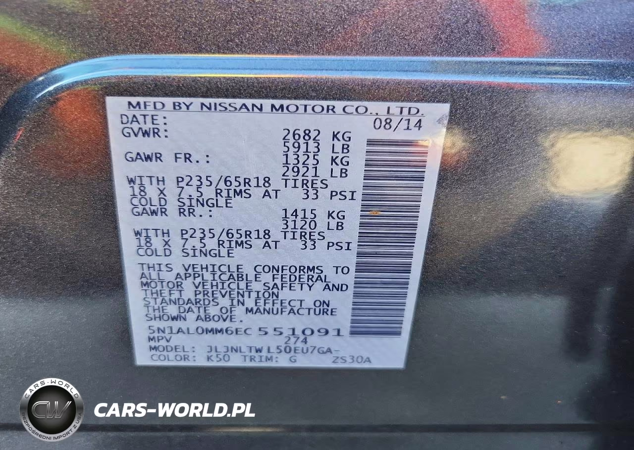 2014 Infiniti Qx60 Base VIN:5N1AL0MM6EC551091 - 13