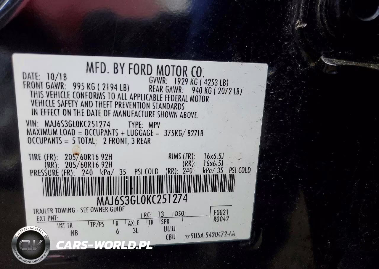 2019 Ford Ecosport Se VIN:MAJ6S3GL0KC251274 - 13
