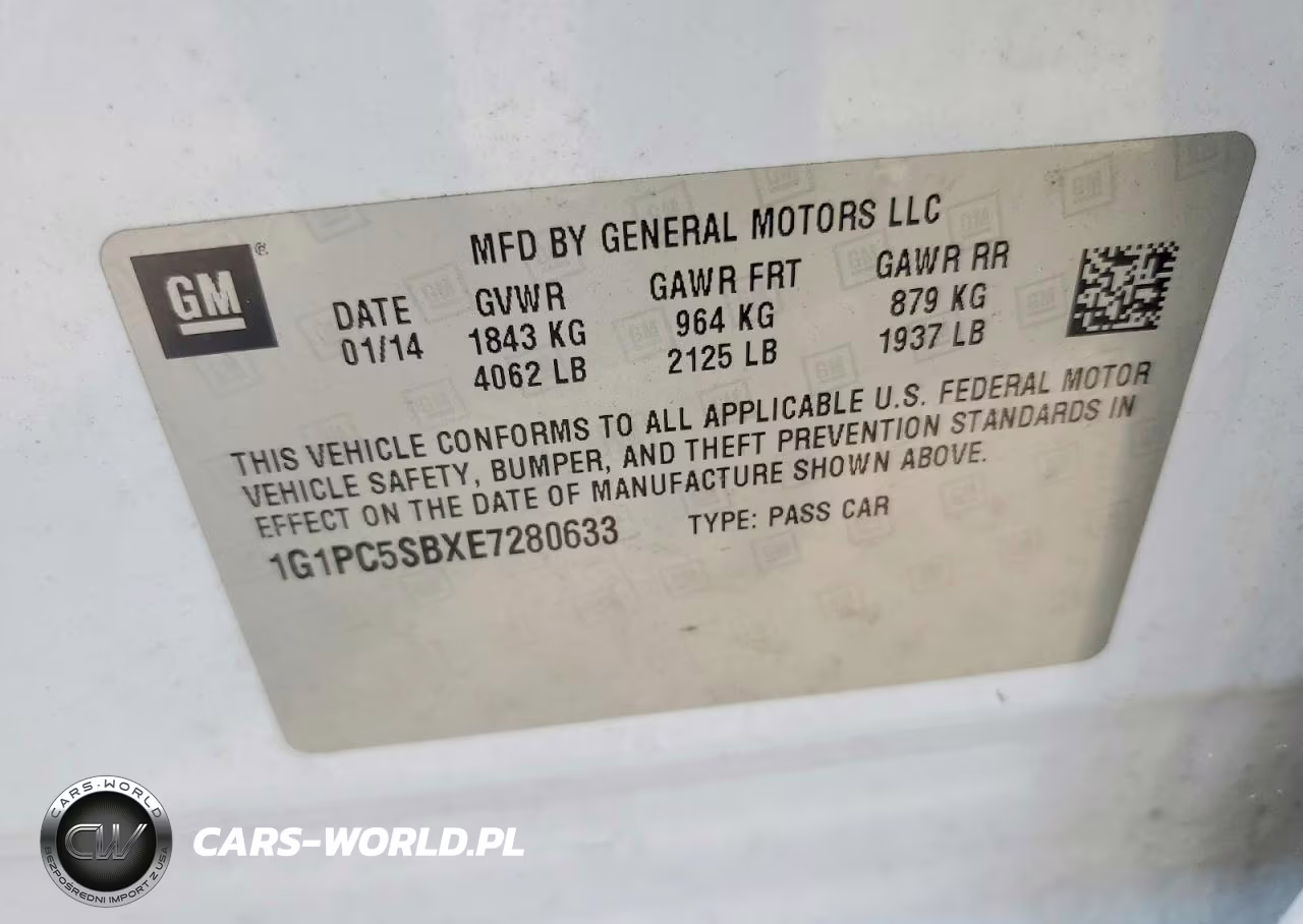 2014 Chevrolet Cruze Lt VIN:1G1PC5SBXE7280633 - 13