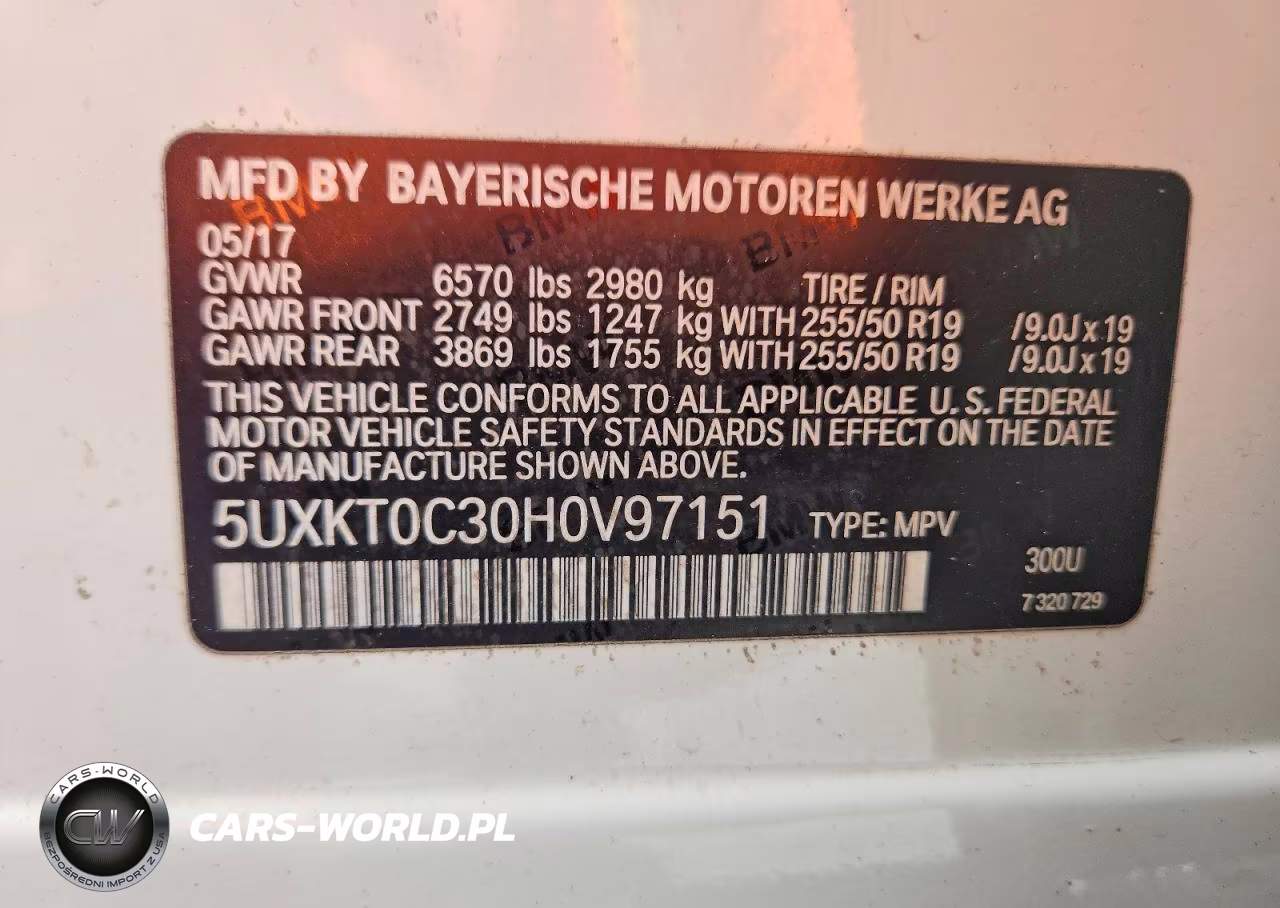 2017 BMW X5 Xdr40E VIN:5UXKT0C30H0V97151 - 13