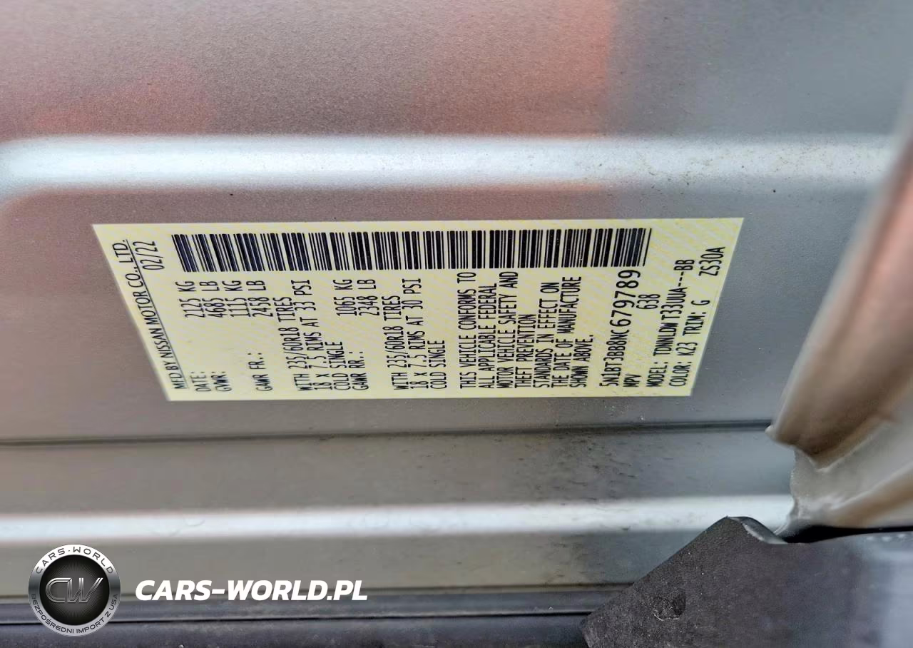 2022 Nissan Rogue Sv VIN:5N1BT3BB8NC679789 - 13