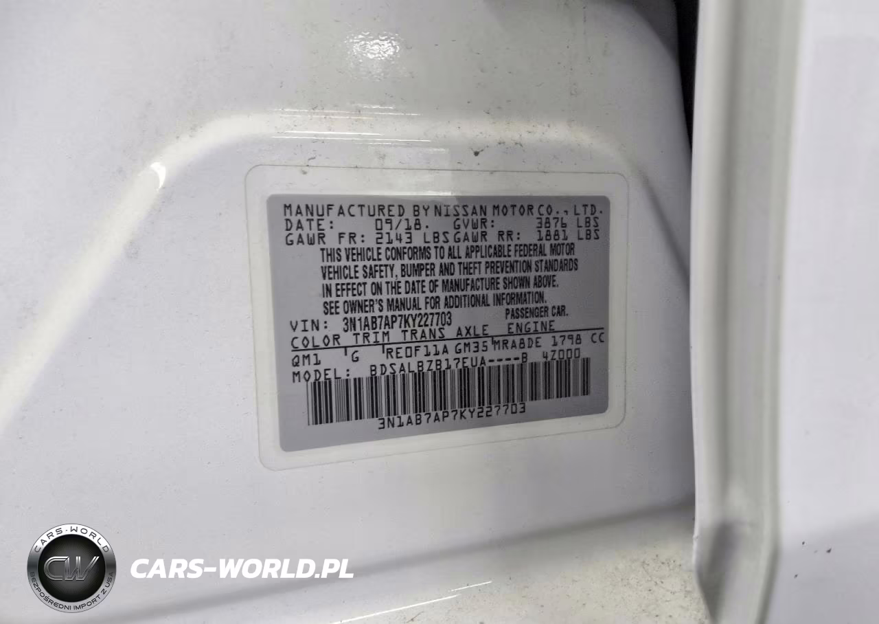2019 Nissan Sentra S VIN:3N1AB7AP7KY227703 - 12
