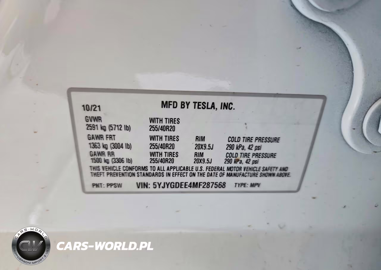 2021 Tesla Model Y VIN:5YJYGDEE4MF287568 - 12