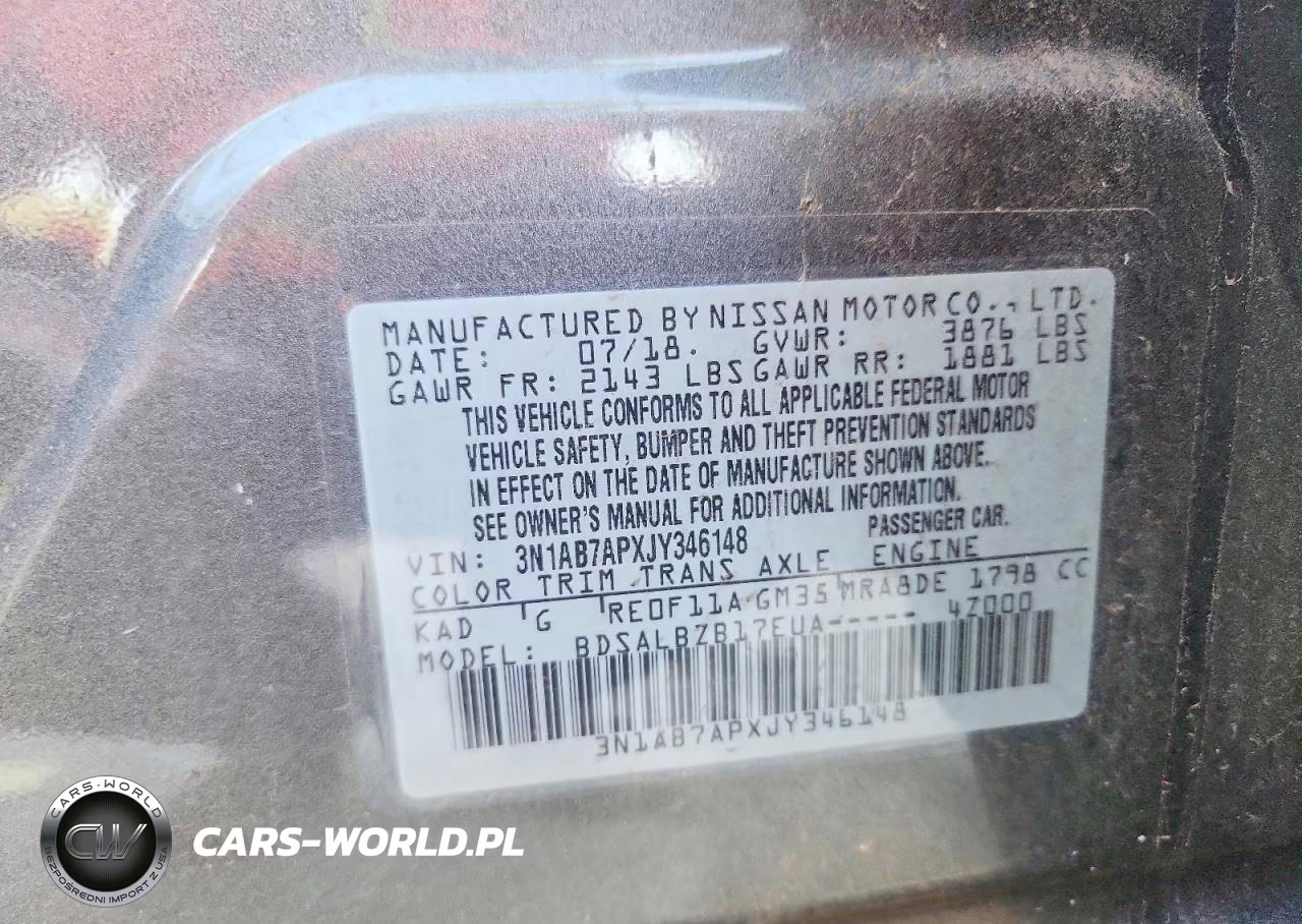 2018 Nissan Sentra S VIN:3N1AB7APXJY346148 - 13