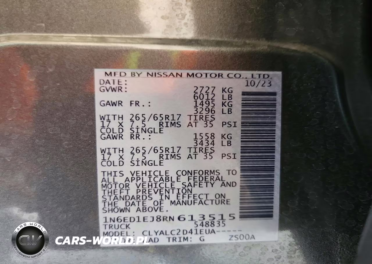2024 Nissan Frontier Sv VIN:1N6ED1EJ8RN613515 - 12