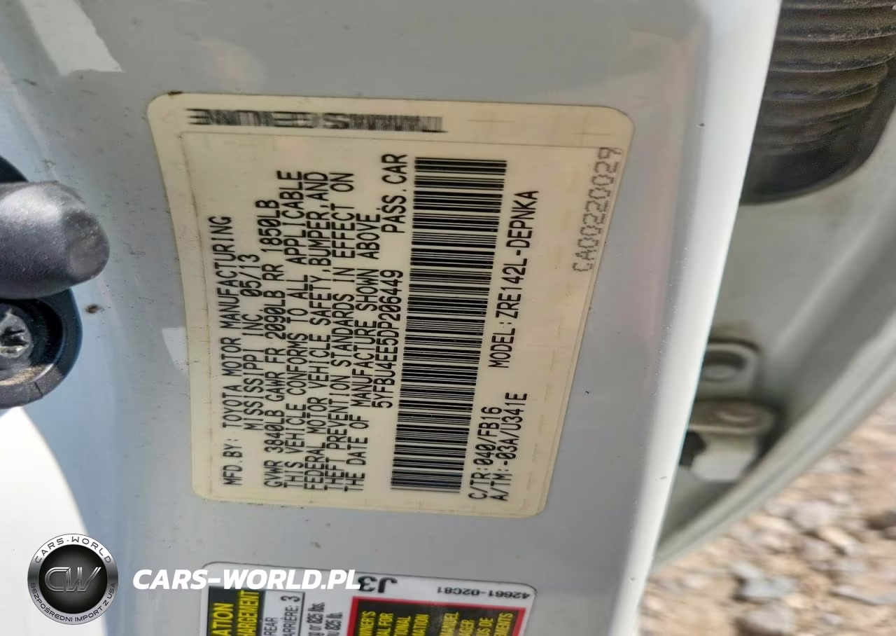 2013 Toyota Corolla Le VIN:5YFBU4EE5DP206449 - 13