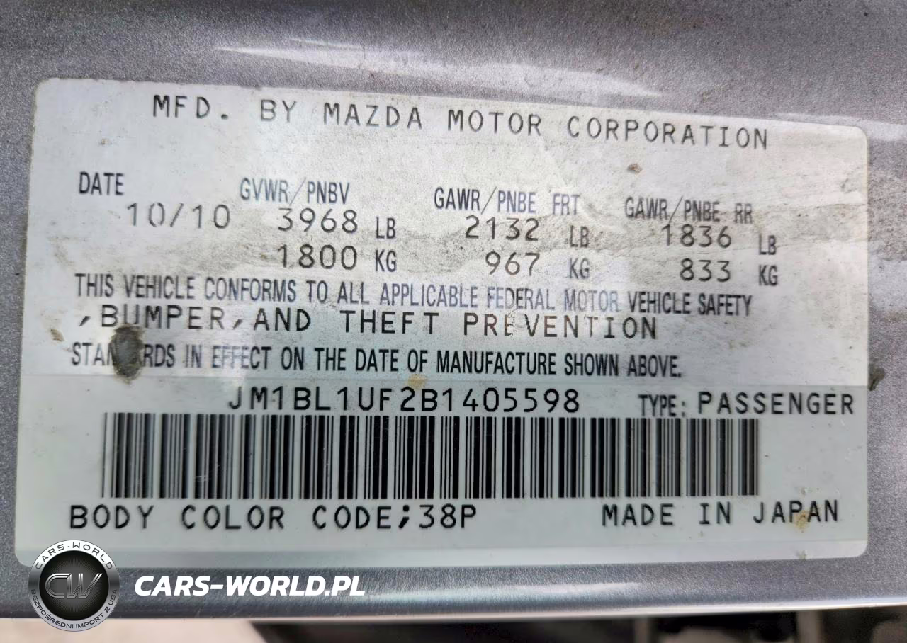 2011 Mazda 3 I VIN:JM1BL1UF2B1405598 - 13