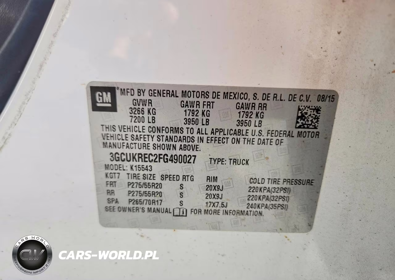 2015 Chevrolet Silverado K1500 Lt VIN:3GCUKREC2FG490027 - 12