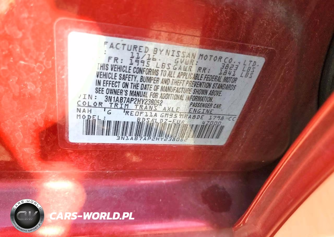 2017 Nissan Sentra Sv VIN:3N1AB7AP2HY238052 - 13