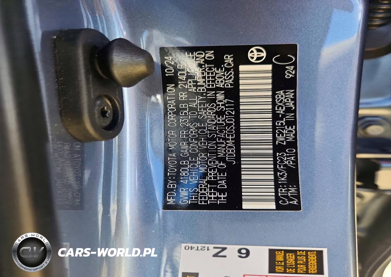 2025 Toyota Corolla Hybrid Se VIN:JTDBDMHE0SJ012117 - 12