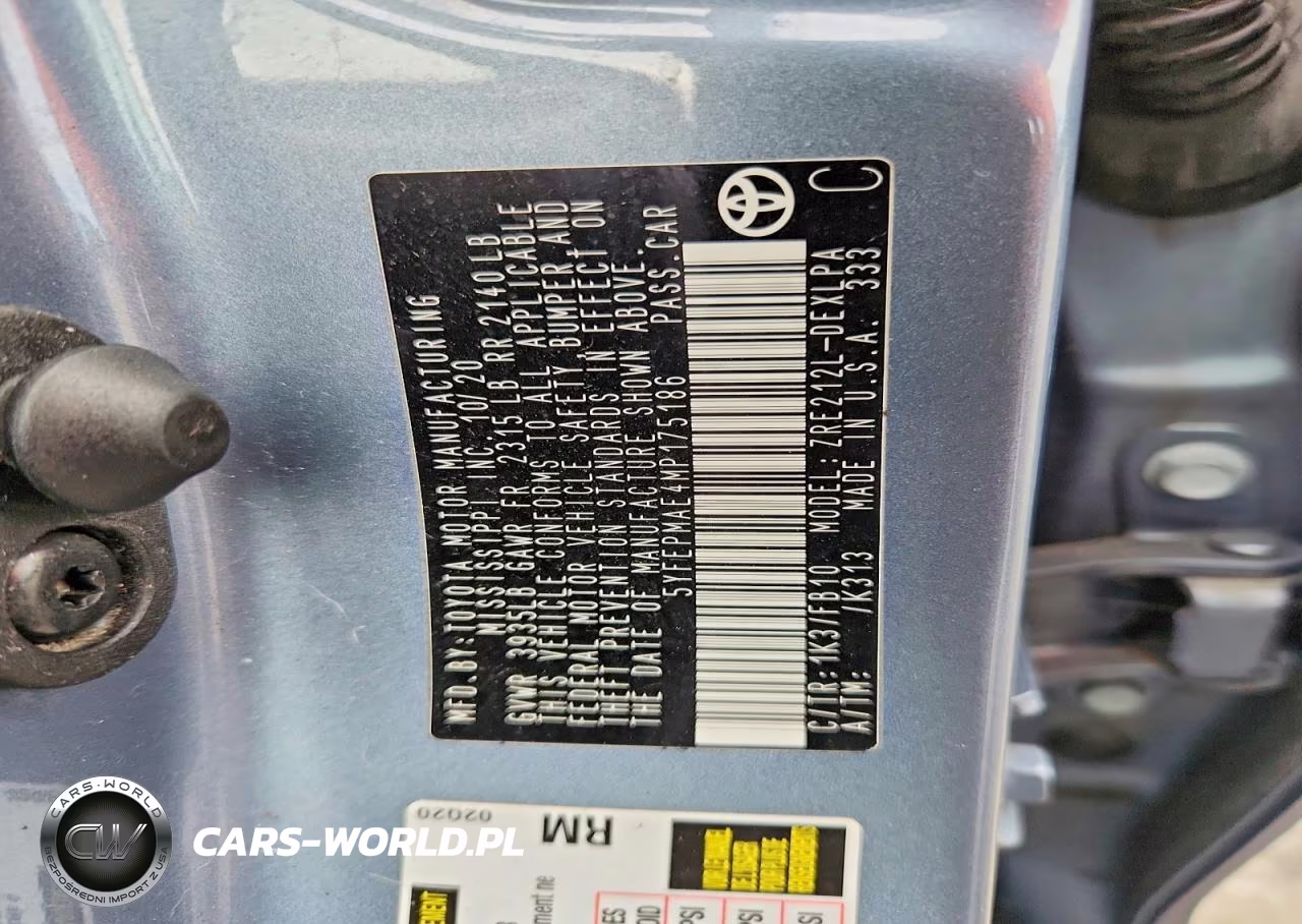 2021 Toyota Corolla Le VIN:5YFEPMAE4MP175186 - 12