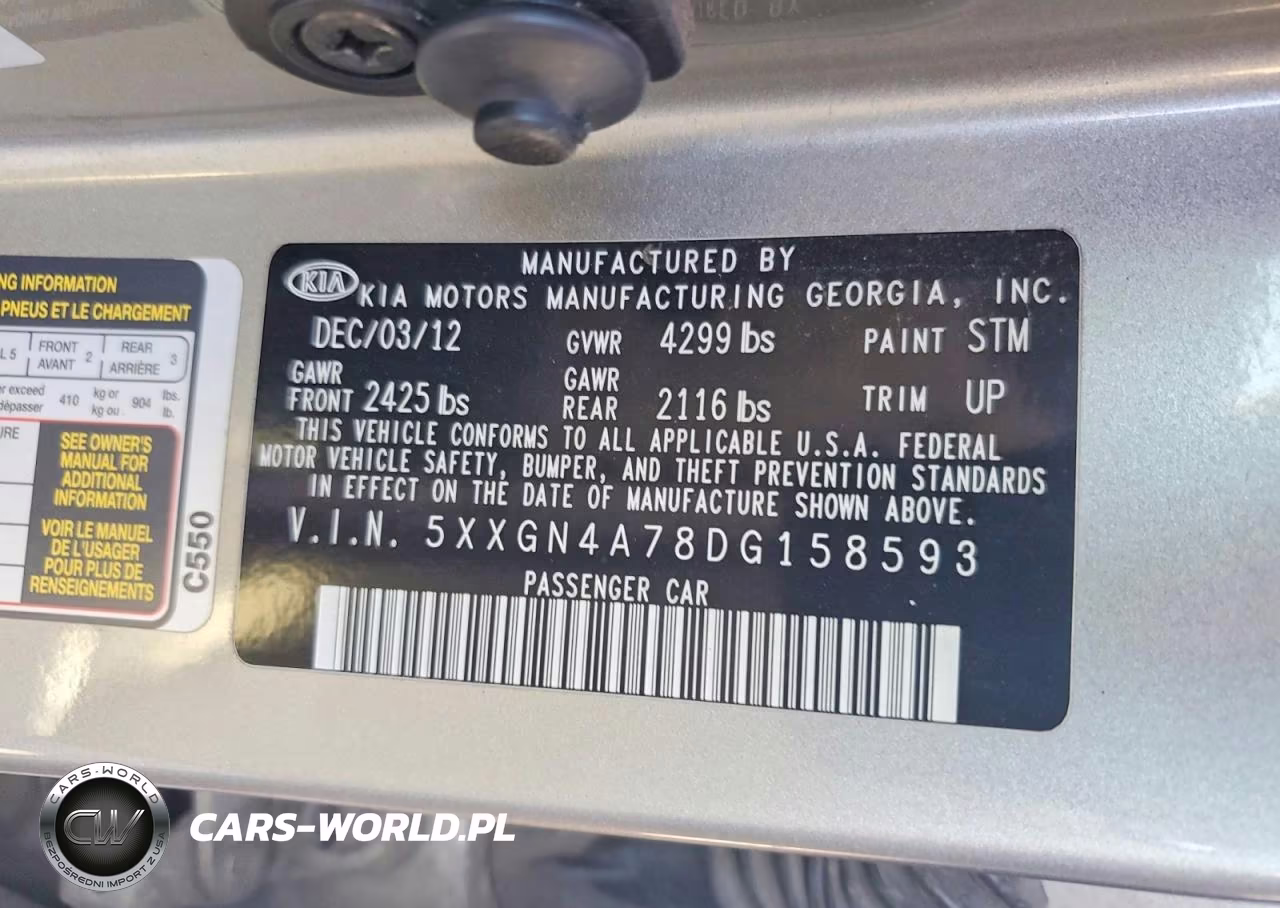 2013 Kia Optima Ex VIN:5XXGN4A78DG158593 - 13