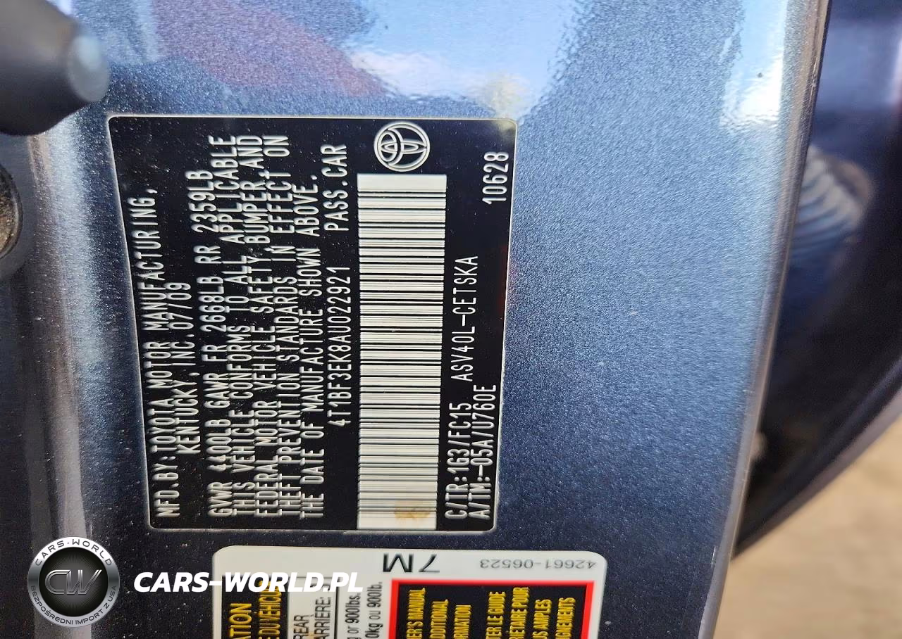 2010 Toyota Camry Se VIN:4T1BF3EK8AU022921 - 12