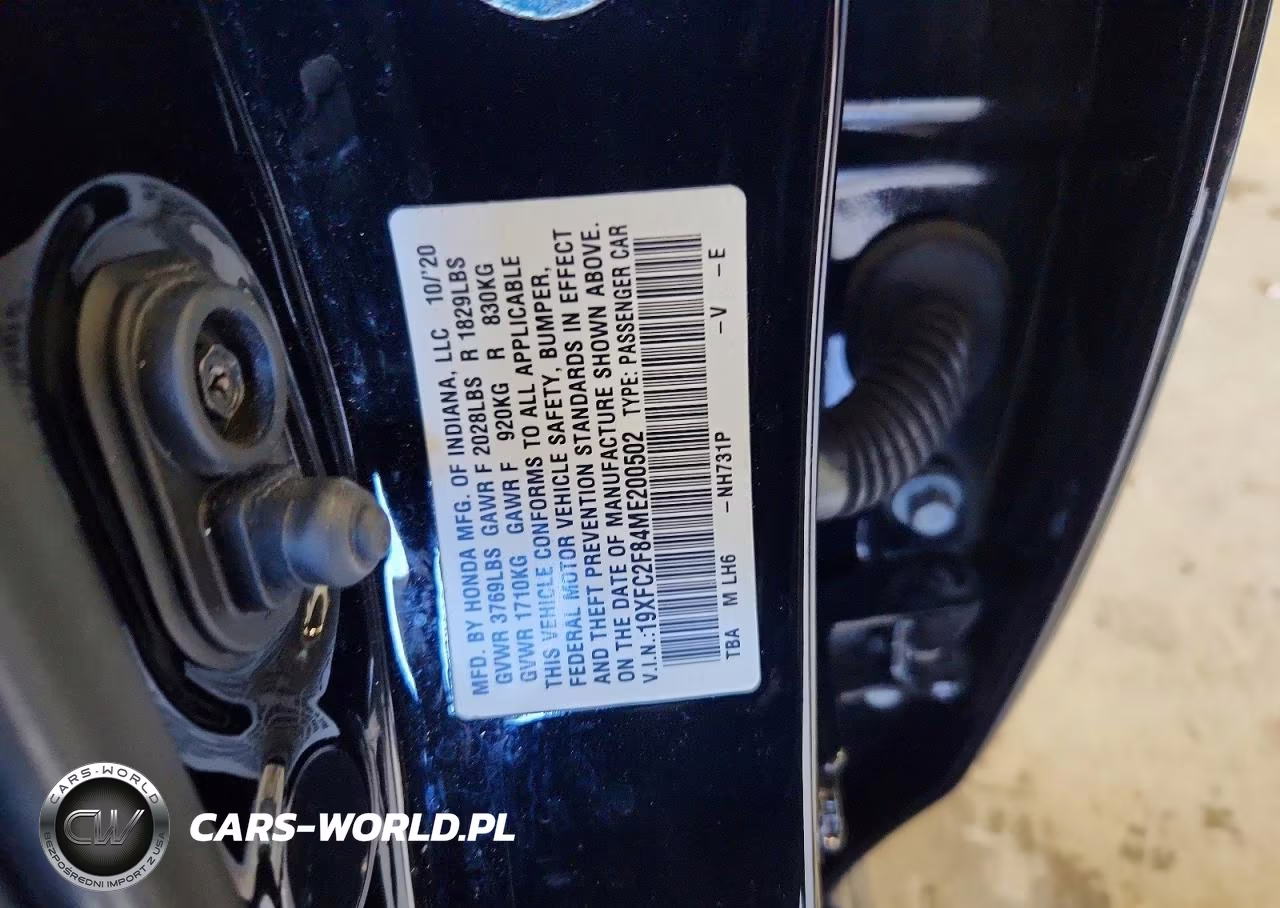 2021 Honda Civic Sport VIN:19XFC2F84ME200502 - 12