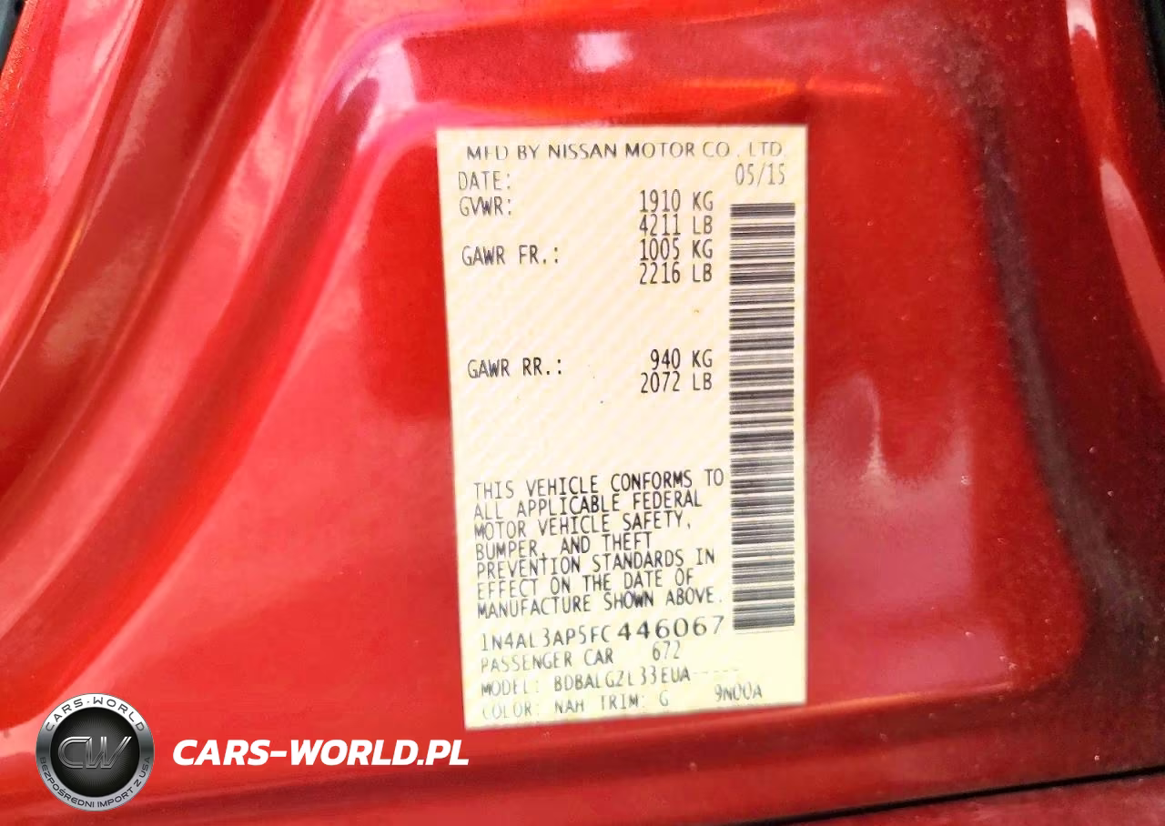 2015 Nissan Altima 2.5 S VIN:1N4AL3AP5FC446067 - 12