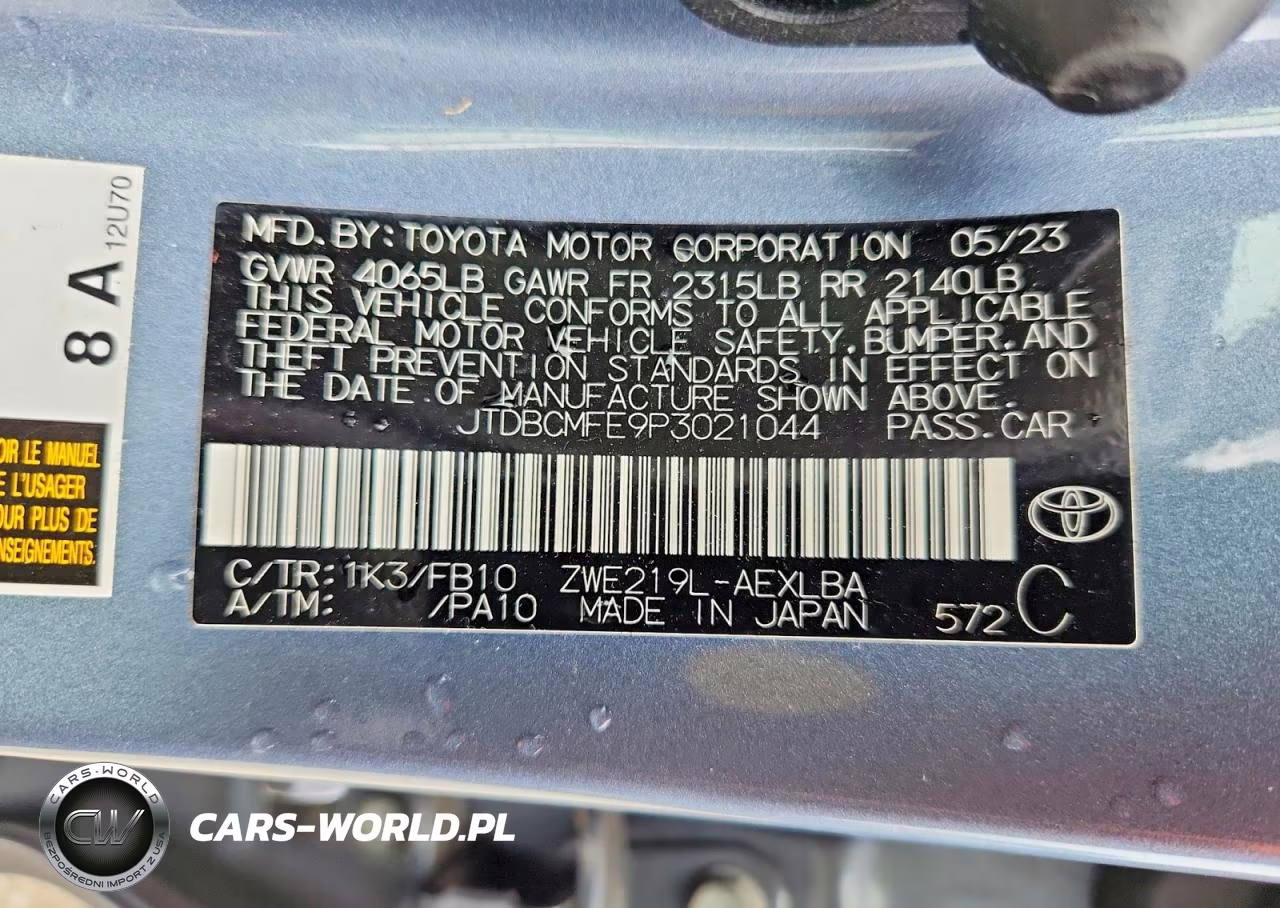 2023 Toyota Corolla Hybrid Le VIN:JTDBCMFE9P3021044 - 13