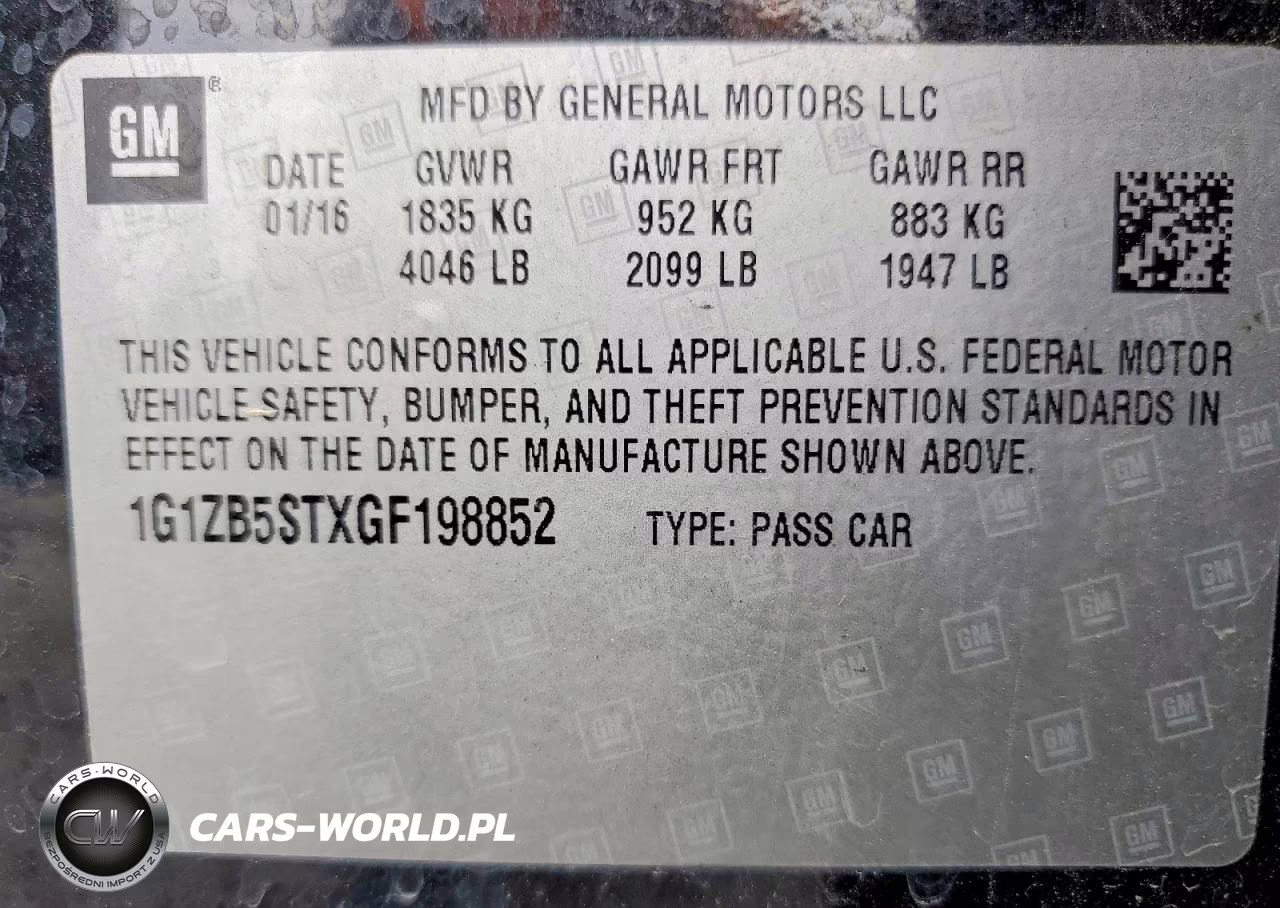 2016 Chevrolet Malibu Ls VIN:1G1ZB5STXGF198852 - 12