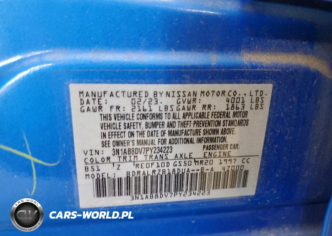 2023 Nissan Sentra Sr VIN:3N1AB8DV7PY234223 - 12