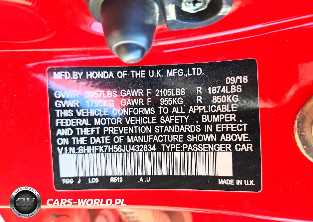 2018 Honda Civic Ex VIN:SHHFK7H56JU432834 - 12