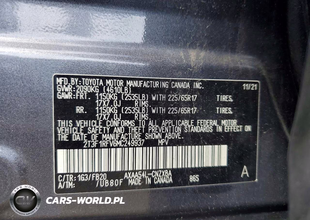 2021 Toyota Rav4 Le VIN:2T3F1RFV6MC249937 - 13