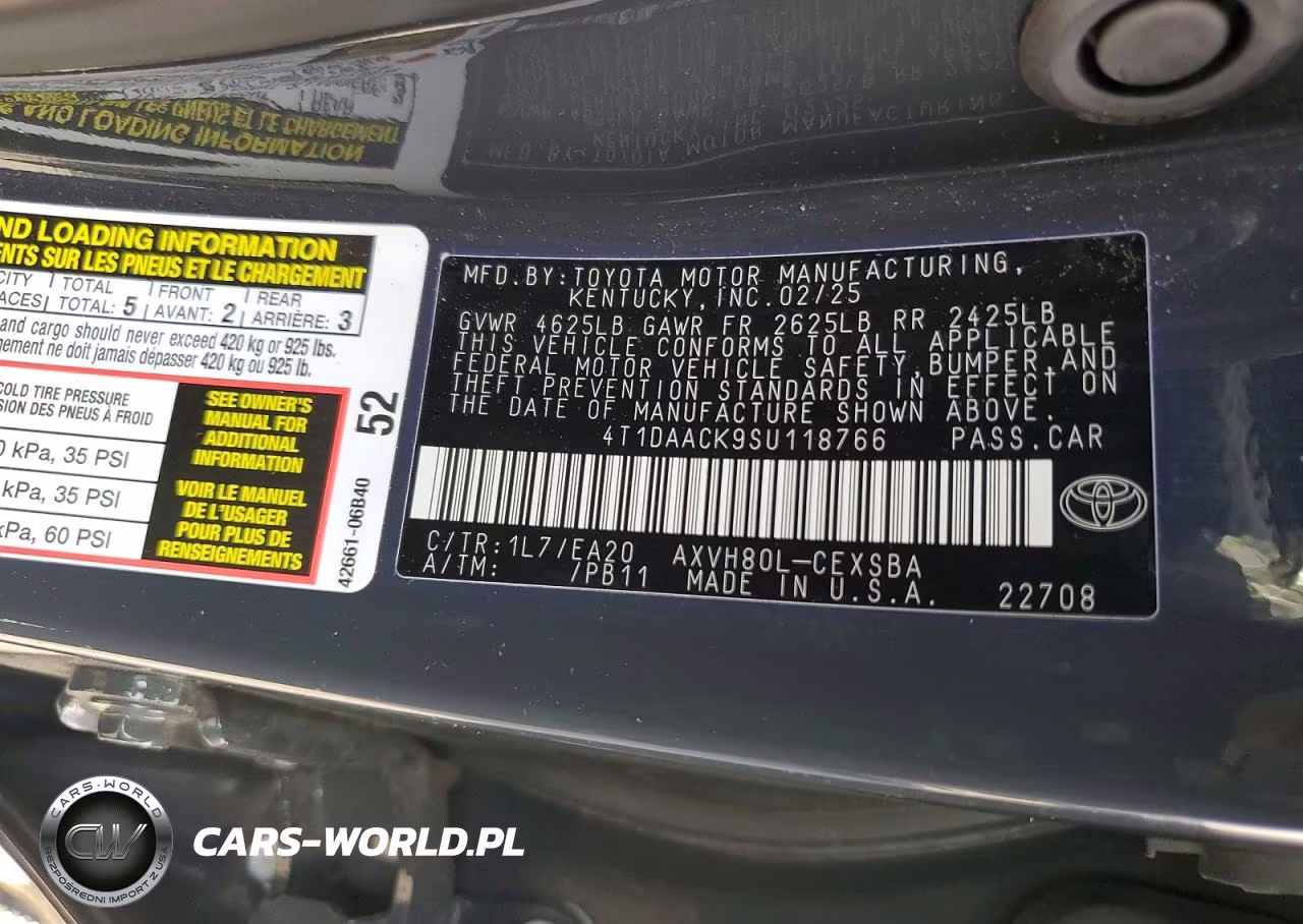 2025 Toyota Camry Se VIN:4T1DAACK9SU118766 - 12
