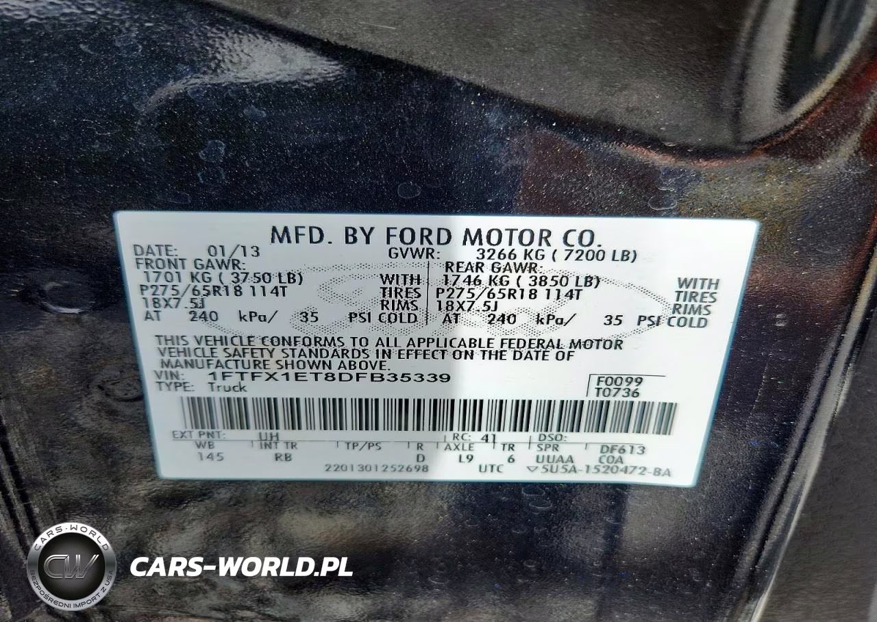 2013 Ford F150 Super Cab VIN:1FTFX1ET8DFB35339 - 12