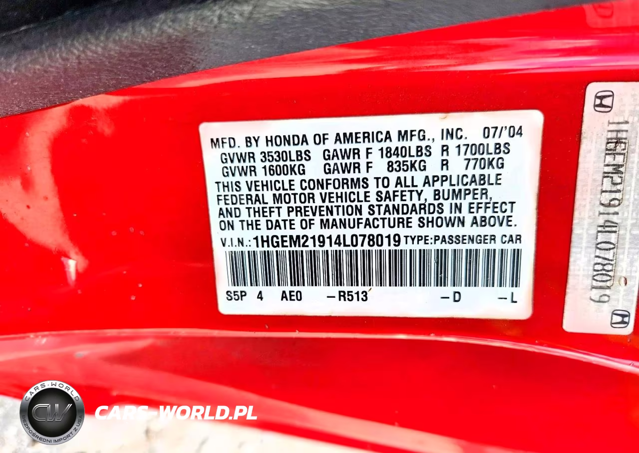 2004 Honda Civic Ex VIN:1HGEM21914L078019 - 12
