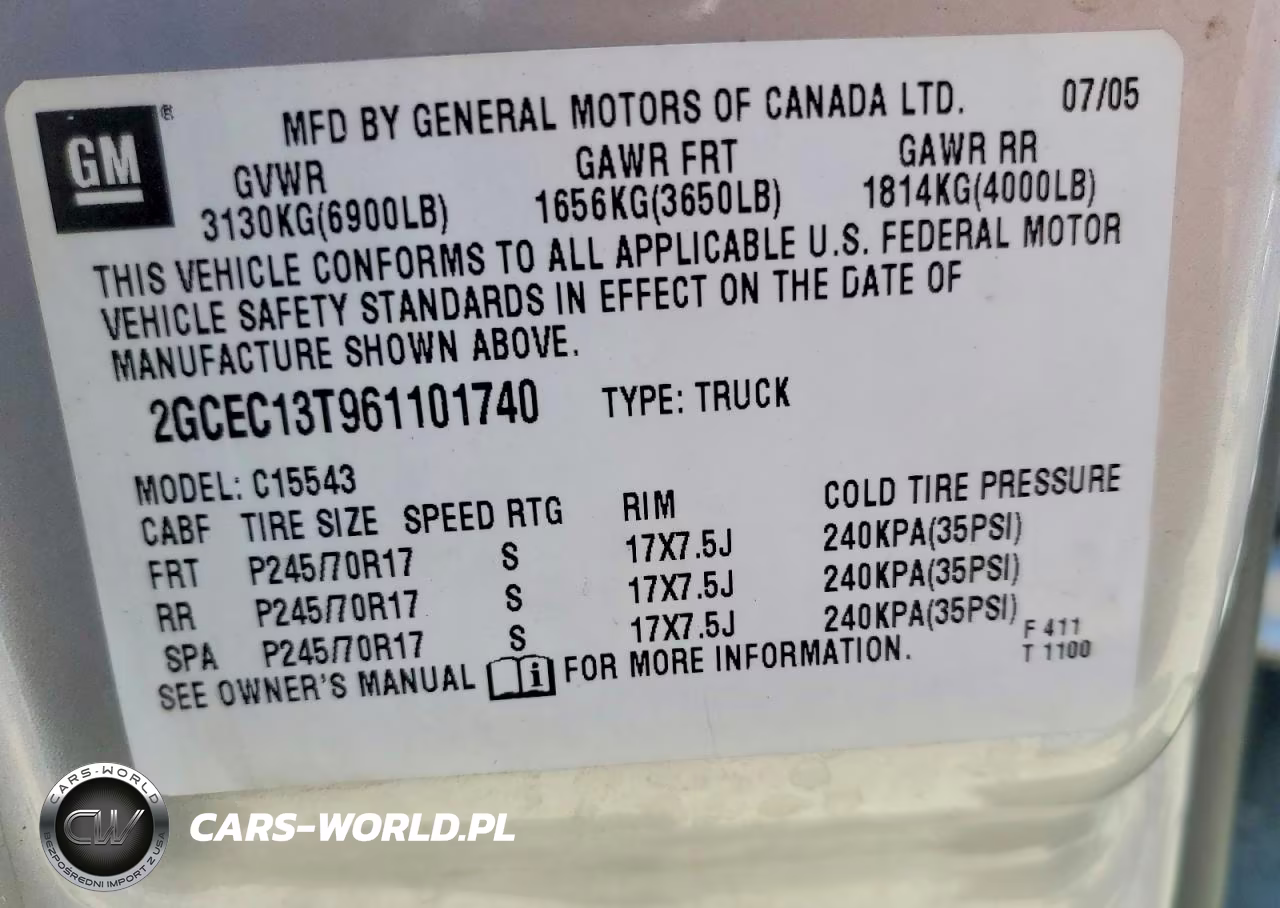 2006 Chevrolet Silverado C1500 VIN:2GCEC13T961101740 - 13