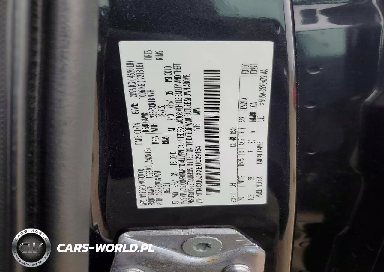 2014 Ford Escape Titanium VIN:1FMCU0JXXEUC29164 - 13