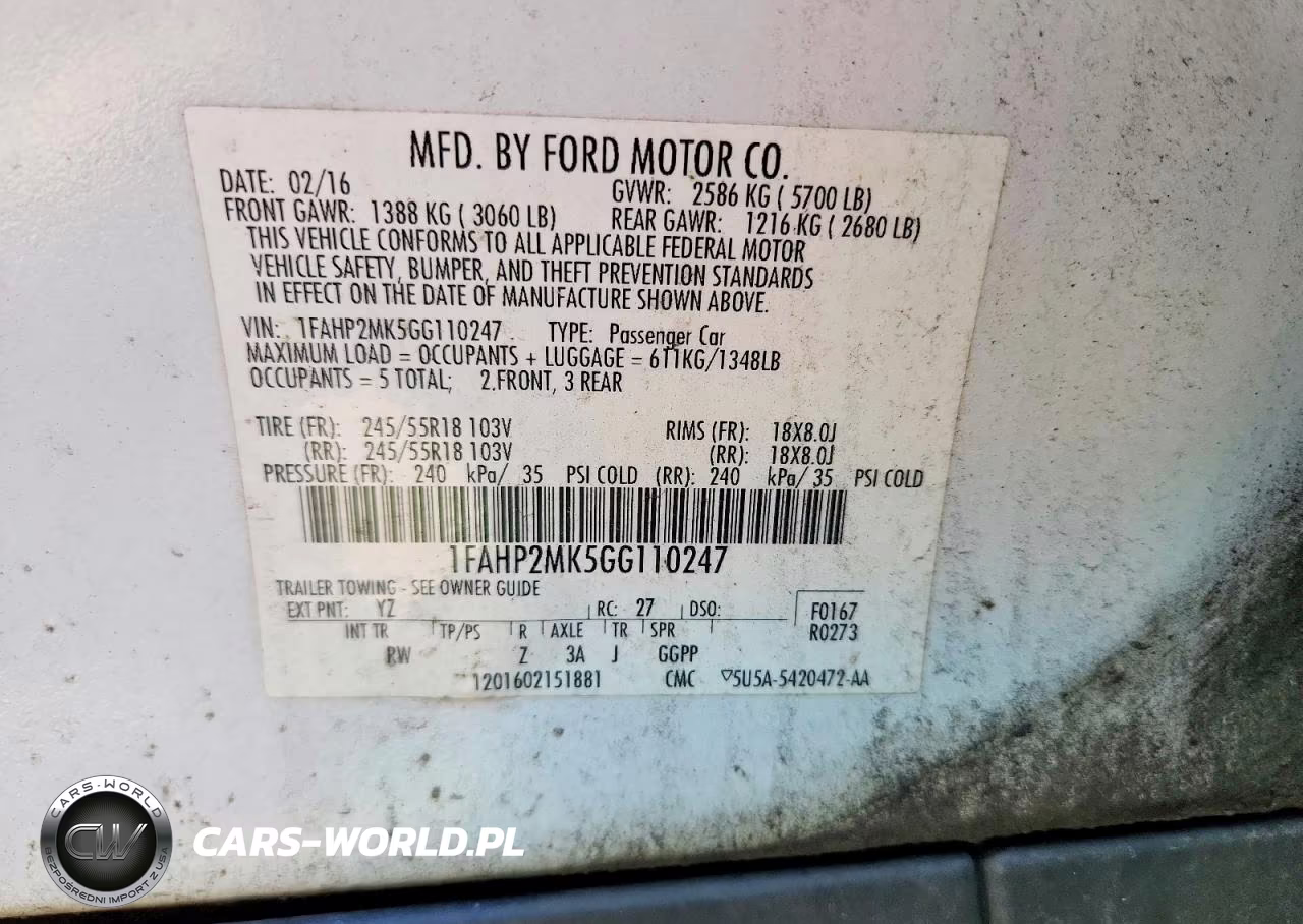 2016 Ford Taurus Police Interceptor VIN:1FAHP2MK5GG110247 - 14