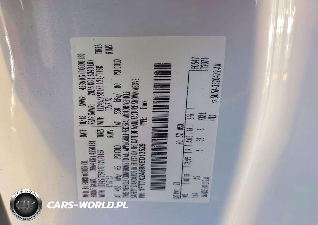 2019 Ford F250 Super Duty VIN:1FT7X2A69KED13529 - 12