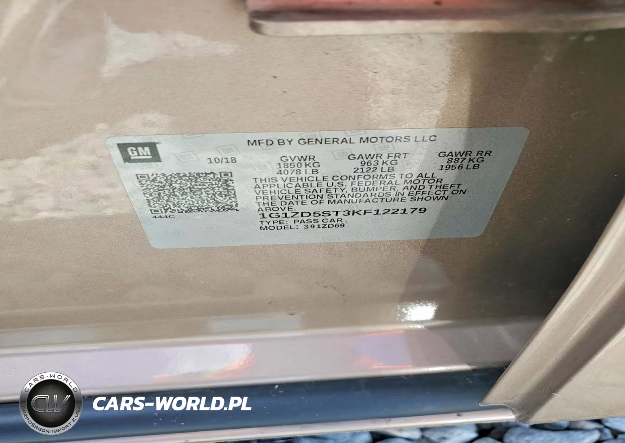 2019 Chevrolet Malibu Lt VIN:1G1ZD5ST3KF122179 - 12