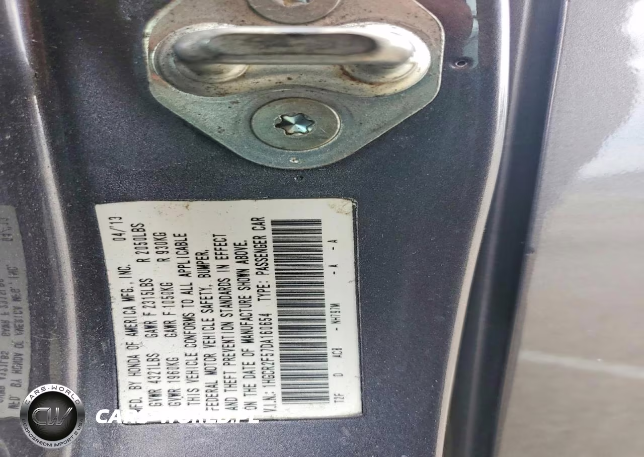 2013 Honda Accord Sport VIN:1HGCR2F57DA160654 - 12