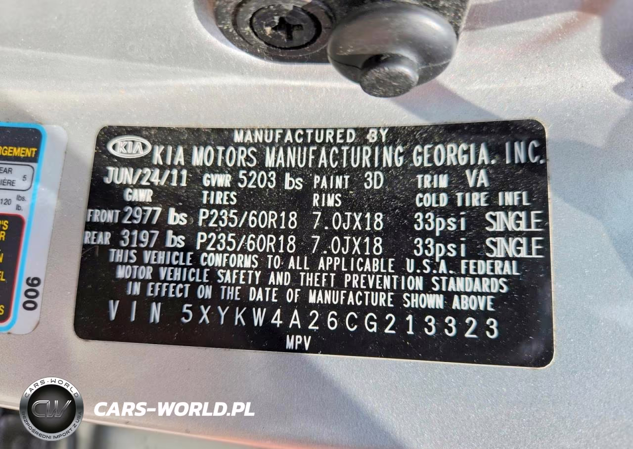 2012 Kia Sorento Sx VIN:5XYKW4A26CG213323 - 13