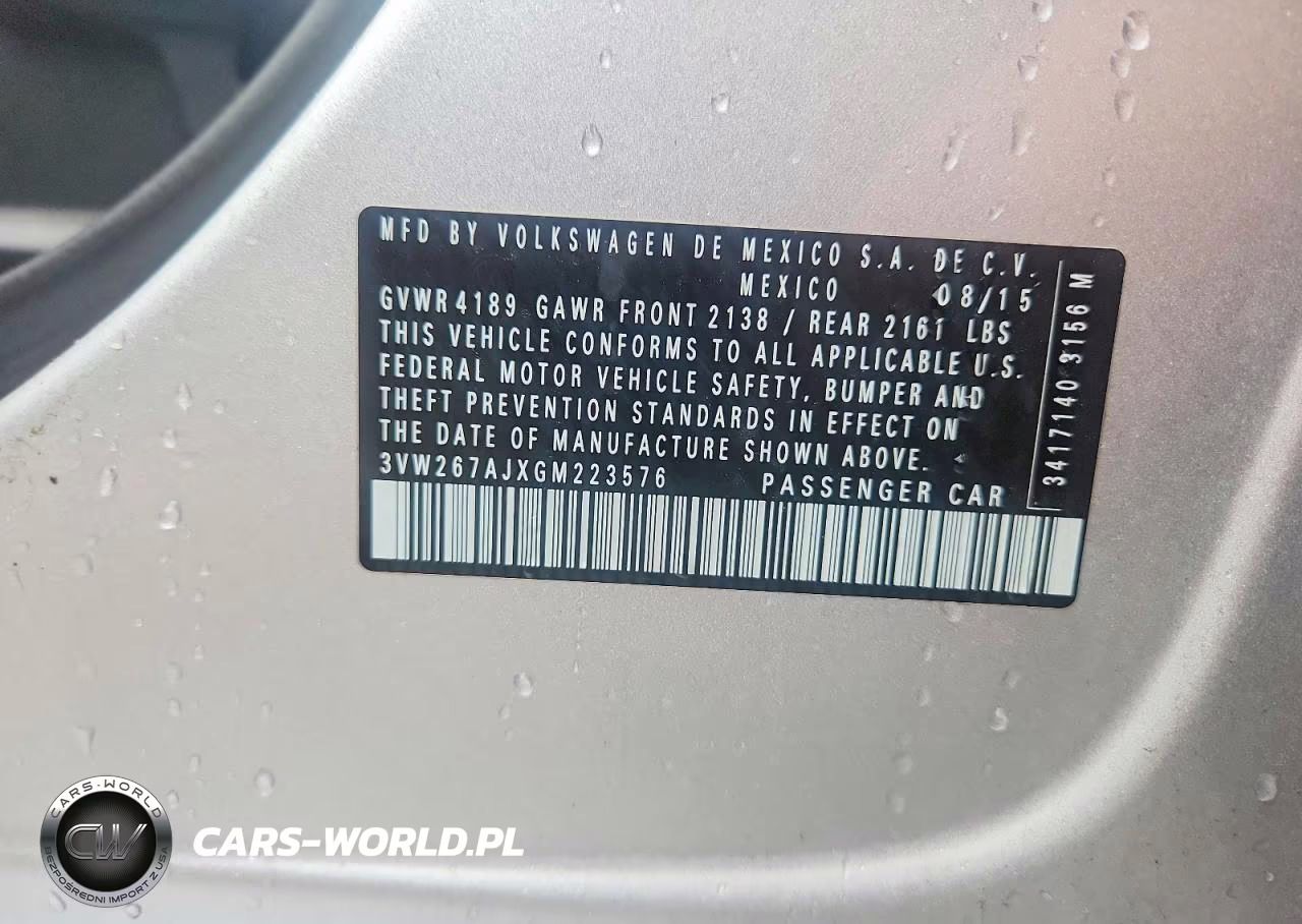 2016 Volkswagen Jetta S VIN:3VW267AJXGM223576 - 12