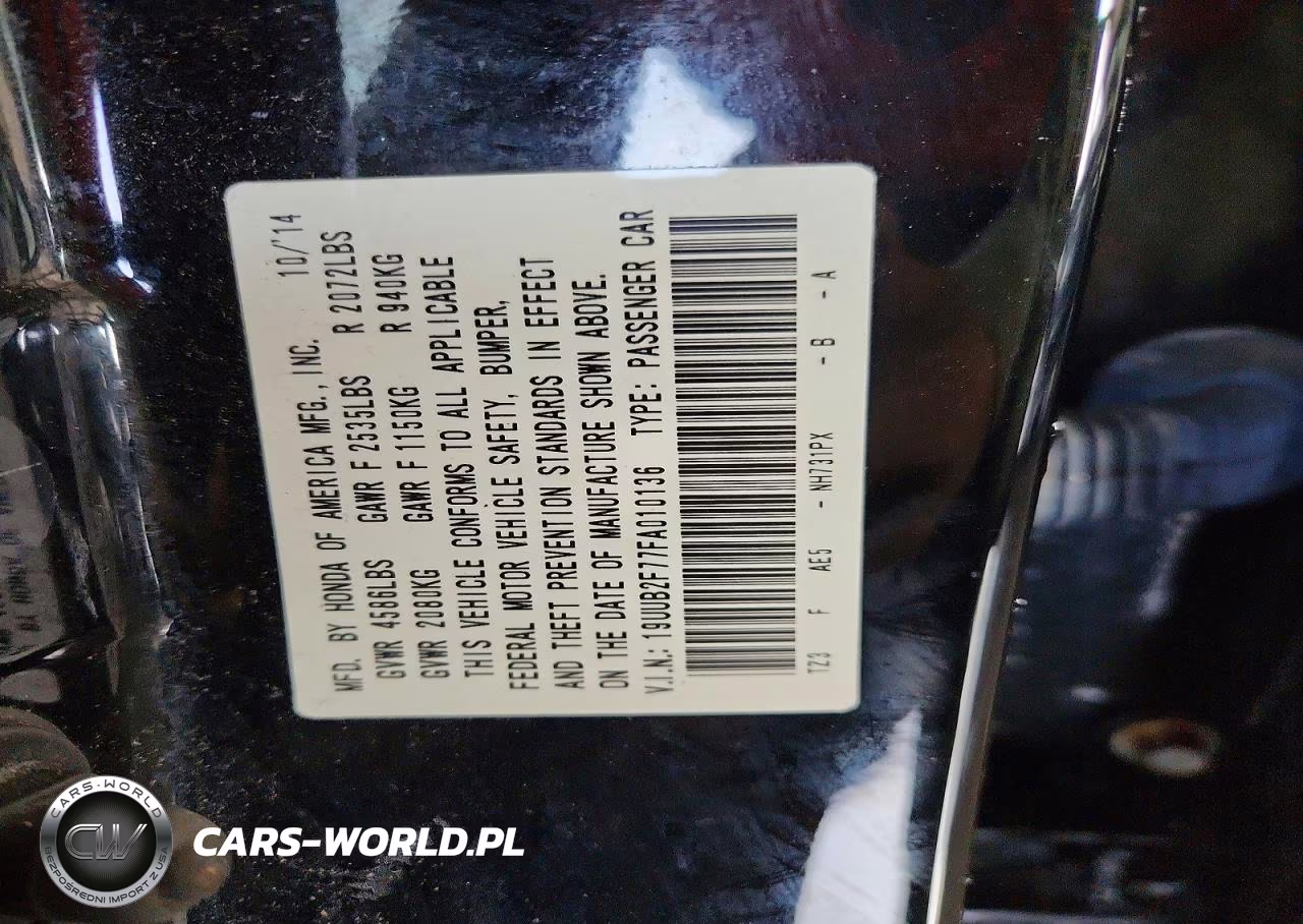 2015 Acura Tlx Advance VIN:19UUB2F77FA010136 - 12