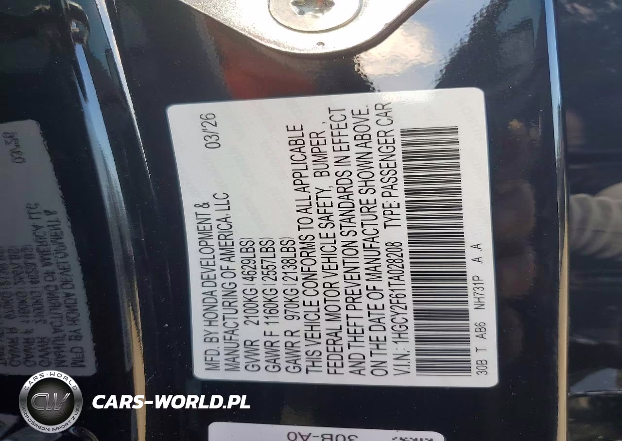 2026 Honda Accord Hybrid Exl VIN:1HGCY2F61TA028208 - 12