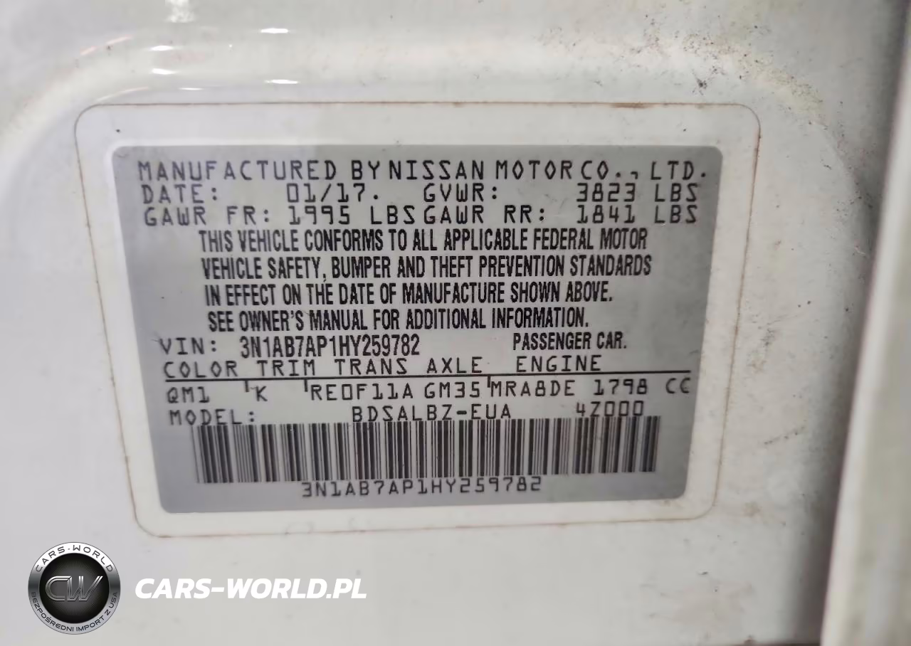 2017 Nissan Sentra S VIN:3N1AB7AP1HY259782 - 12