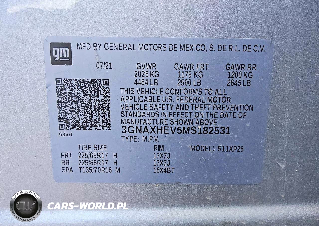 2021 Chevrolet Equinox Ls VIN:3GNAXHEV5MS182531 - 14
