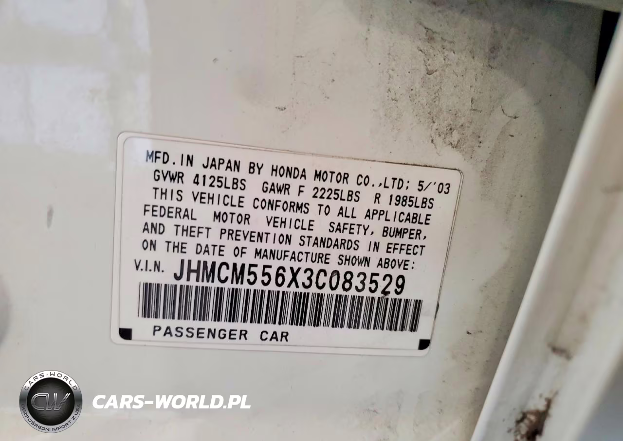 2003 Honda Accord Ex VIN:JHMCM556X3C083529 - 12