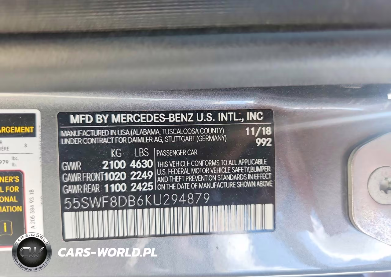 2019 Mercedes-Benz C 300 VIN:55SWF8DB6KU294879 - 12
